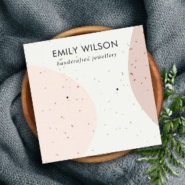 抽象セラミック赤面ピンクスタッドイヤリングディスプレイ スクエア名刺
