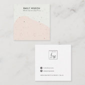 抽象セラミック赤面波形スタッド耳飾りディスプレイ スクエア名刺 (正面/裏面)