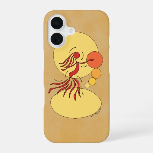 抽象ダンサー iPhone 16ケース (裏面)