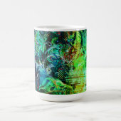 抽象テクスオーガニックチャのマググ コーヒーマグカップ (中央)