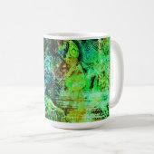 抽象テクスオーガニックチャのマググ コーヒーマグカップ (正面右)