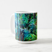 抽象テクスオーガニックチャのマググ コーヒーマグカップ (正面左)