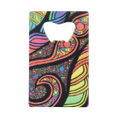 抽象デザインのクレジットカードの栓抜き クレジットカード栓抜き (裏面)