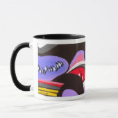 抽象デザインのマグ マグカップ (左)