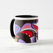 抽象デザインのマグ マグカップ (正面左)