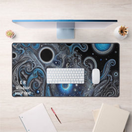 抽象デザインの古代の鮮やか記号 デスクマット