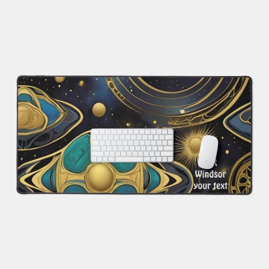 抽象デザインの古代の鮮やか記号 デスクマット (キーボード&マウス)