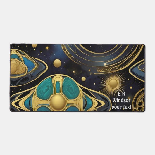 抽象デザインの古代の鮮やか記号 デスクマット (正面)