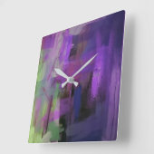 抽象デザインの時計 スクエア壁時計 (傾斜)