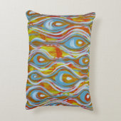 抽象デザインの装飾用クッション アクセントクッション (裏面(縦))