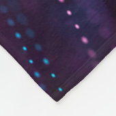 抽象デザインの青く、銀製のグリッターのシャワー フリースブランケット (角)