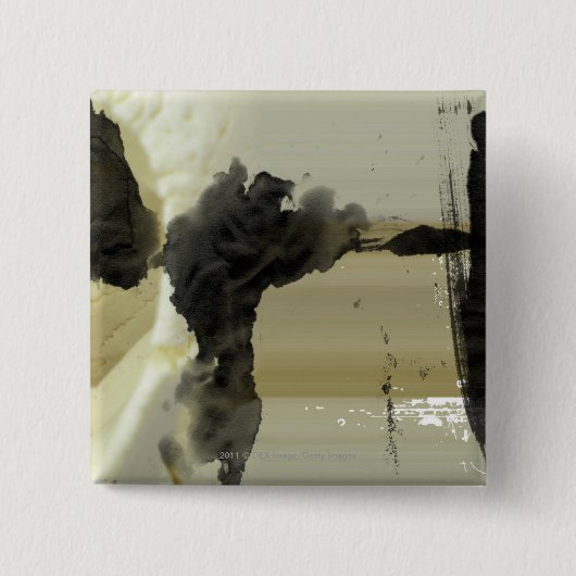 抽象デザインは縞で飾り、 缶バッジ (正面)