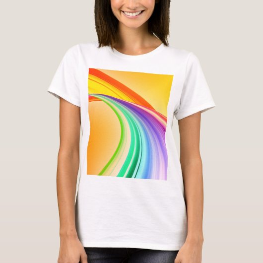 抽象デザインイエローオレンジ背景–10527 Tシャツ (正面)