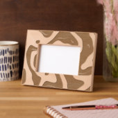 抽象デザインエッチング写真枠 レーザー彫刻フレーム (左)