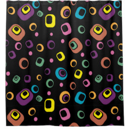 抽象デザインカスタマイズ独自 シャワーカーテン