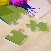 抽象デザインカスタマイズ独自 ジグソーパズル (側面)