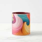 抽象デザインカラフルコーヒーマグ マグカップ (中央)