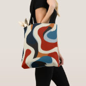 抽象デザインカラフルトートバッグ トートバッグ (クローズアップ)