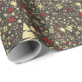 抽象デザインクリスマスラッピング紙 ラッピングペーパー (ロールコーナー)