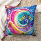 抽象デザインコズミックアート クッション (ブランケット)