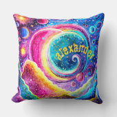 抽象デザインコズミックアート クッション (正面)