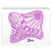 抽象デザインスケッチ絵画カレンダー カレンダー (カバー)