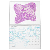 抽象デザインスケッチ絵画カレンダー カレンダー (1月 2026)