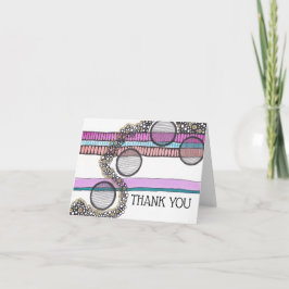 抽象デザインストライプ、円、あなた感謝していは カード