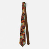 抽象デザインネックタイとブラウンシェード ネクタイ (正面)