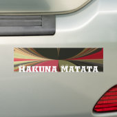 抽象デザインフローリングラインアートプリント バンパーステッカー (車上)