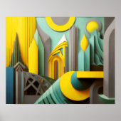 抽象デザインモダンキュビズム超現実主義4:5 ポスター (正面)