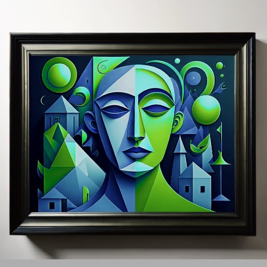 抽象デザインモダンキュビズム超現実主義4:5 ポスター