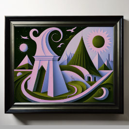 抽象デザインモダンキュビズム超現実主義4:5 ポスター