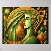 抽象デザインモダンキュビズム超現実主義4:5 ポスター (正面)