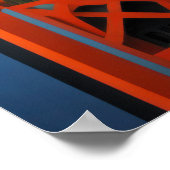 抽象デザインモダンキュビズム超現実主義4:5 ポスター (角)