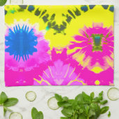 抽象デザインモダンタイ染料 キッチンタオル (折り畳み)