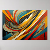 抽象デザインモダン未来主義3:2 ポスター (正面)