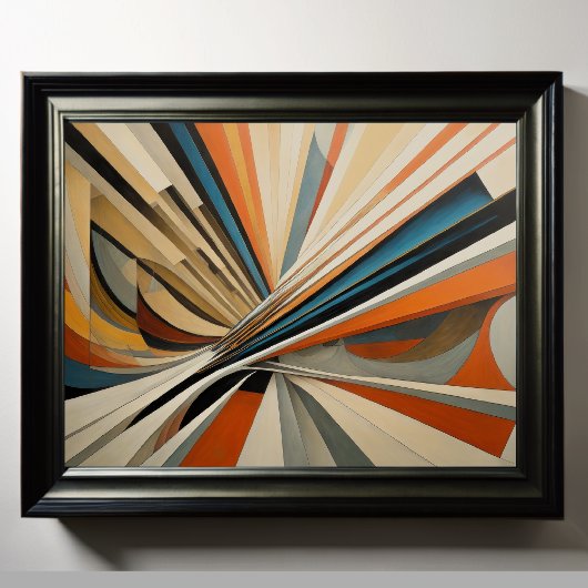 抽象デザインモダン未来主義4:3 ポスター