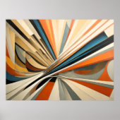 抽象デザインモダン未来主義4:3 ポスター (正面)