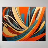 抽象デザインモダン未来主義4:5 ポスター (正面)