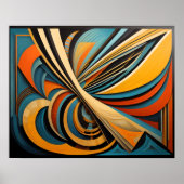 抽象デザインモダン未来主義4:5 ポスター (正面)