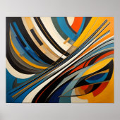 抽象デザインモダン未来主義4:5 ポスター (正面)