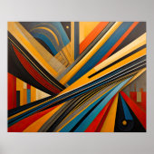 抽象デザインモダン未来主義4:5 ポスター (正面)
