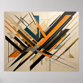 抽象デザインモダン未来主義4:5 ポスター (正面)