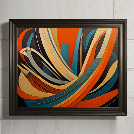 抽象デザインモダン未来主義4:5 ポスター