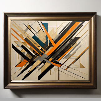 抽象デザインモダン未来主義4:5 ポスター