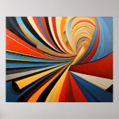 抽象デザインモダン未来主義4:5 ポスター (正面)