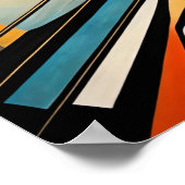 抽象デザインモダン未来主義4:5 ポスター (角)