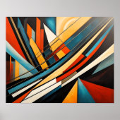 抽象デザインモダン未来主義4:5 ポスター (正面)