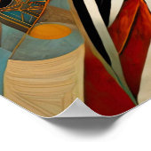 抽象デザインモダン未来主義4:5 ポスター (角)